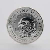 2 oz JM Bullion Eagle Silver Round (Reverse Proof-Like) l JM