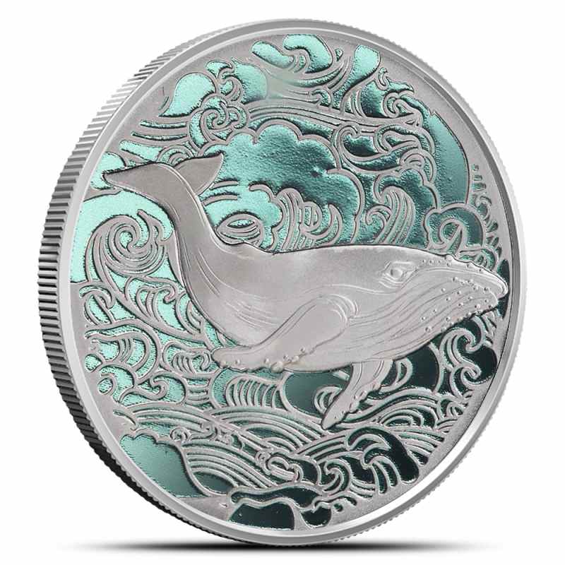 2025 1 oz Colorized Proof Pitcairn Islands Silver Ocean Wonders