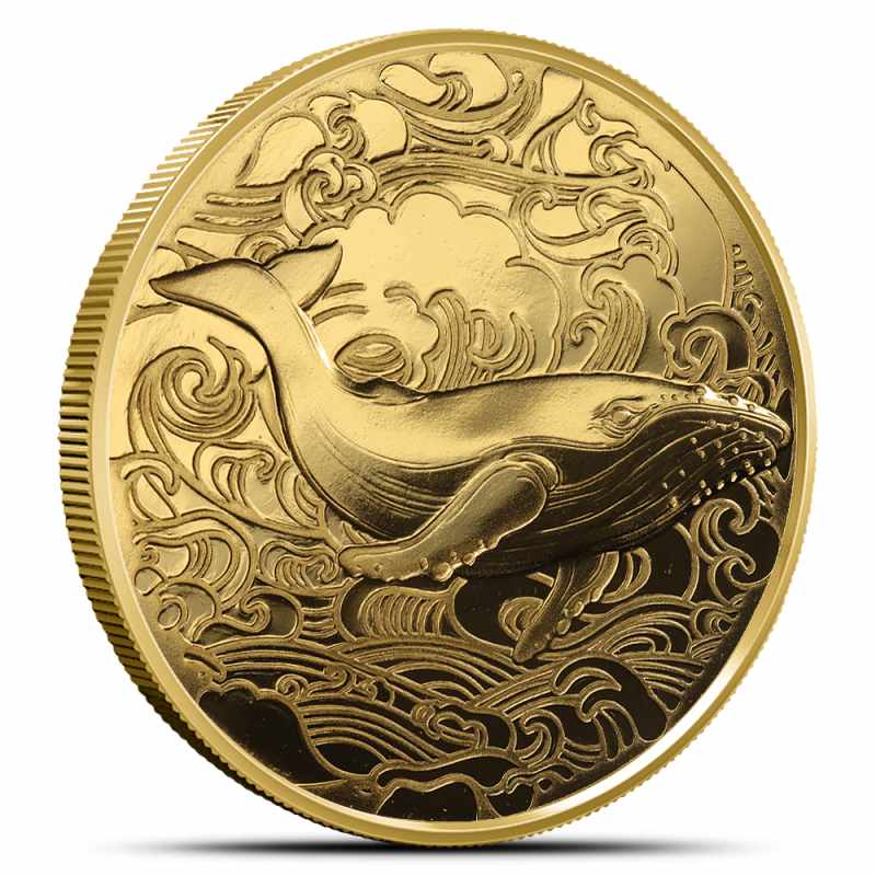 2025 1 oz Pitcairn Islands Gold Ocean Wonders Whale Coin l JM Bullion™