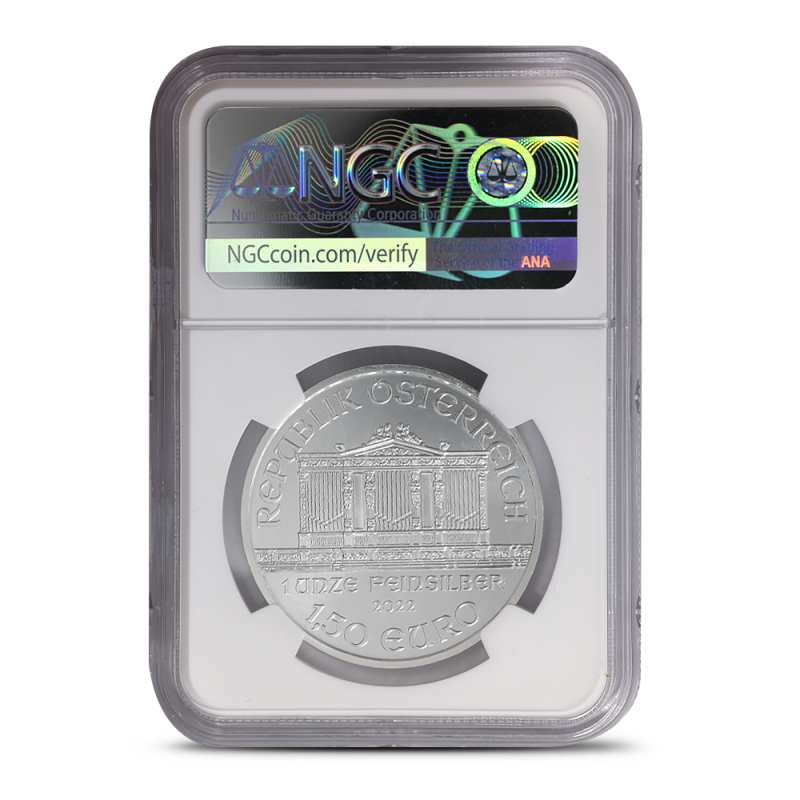2022 1 oz Austrian Silver Philharmonic Coin NGC MS70 FDOI l JM