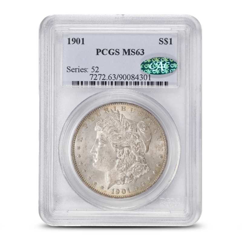 1901年 1円銀貨 PCGS MS63 1901 Morgan Silver Dollar Coin PCGS MS63 CAC l JM Bullion™