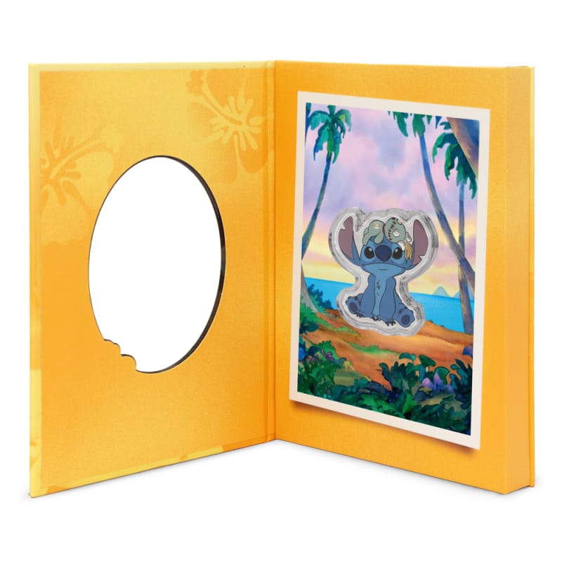 2025 1 oz Proof Colorized Niue Silver Disney Stitch and Scrump