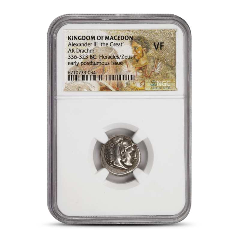 Kingdom Of Macedon Alexander III 'the Great' AR Drachm NGC VF l JM