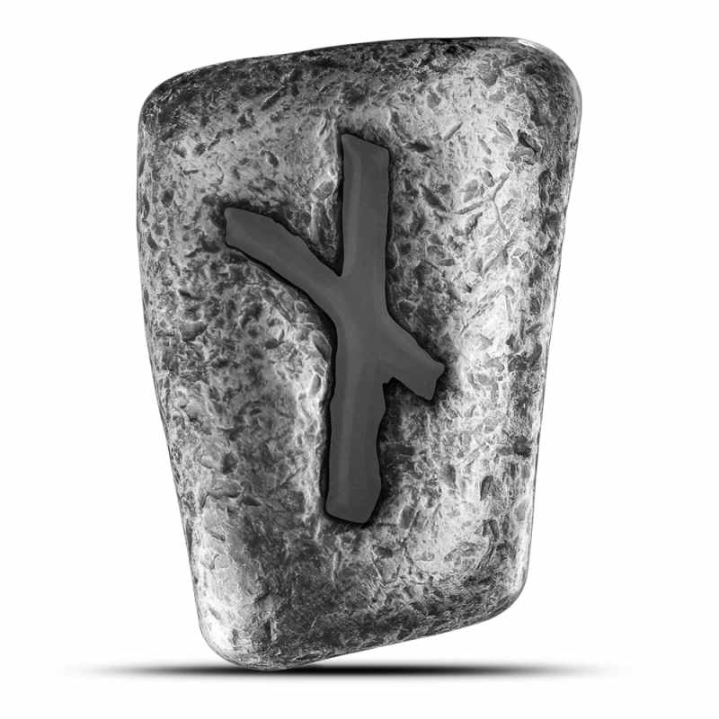 1 oz Antique Germania Mint Naudiz Rune Cast Silver Bar l JM Bullion™