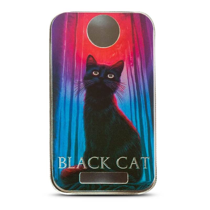1 oz Colorized Scottsdale Halloween Horrors Black Cat Silver Bar l