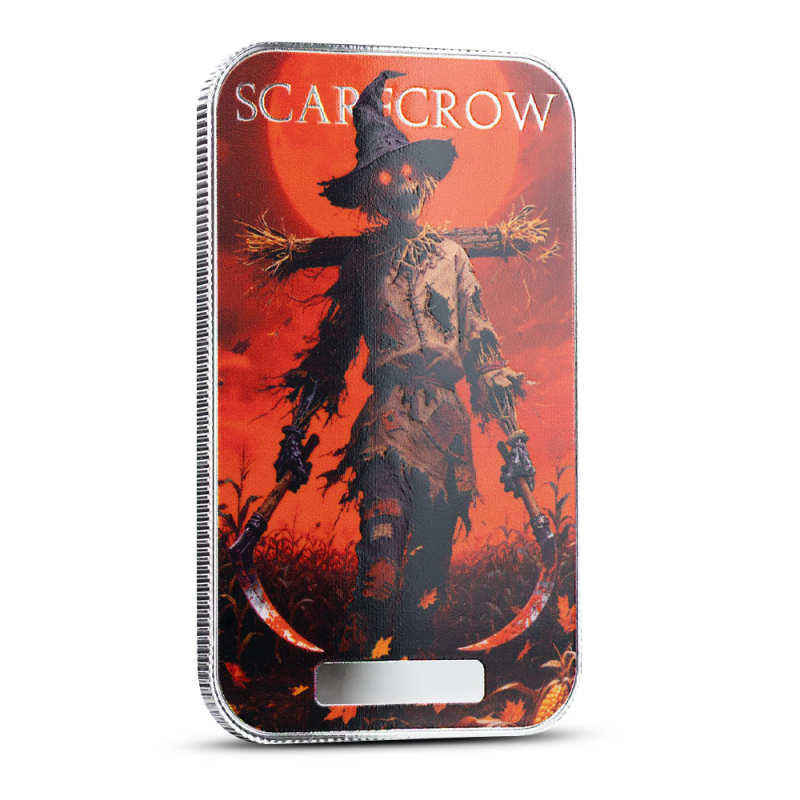 1 oz Colorized Scottsdale Monsters Collection The Scarecrow Silver