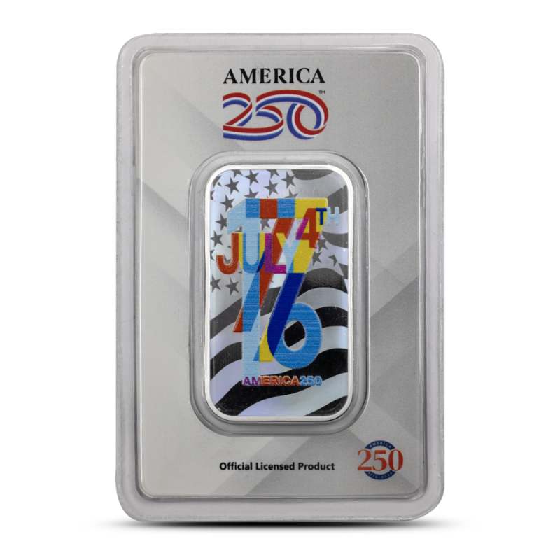 1 oz Colorized Sunshine America250 July 4 1776 Silver Bar l JM