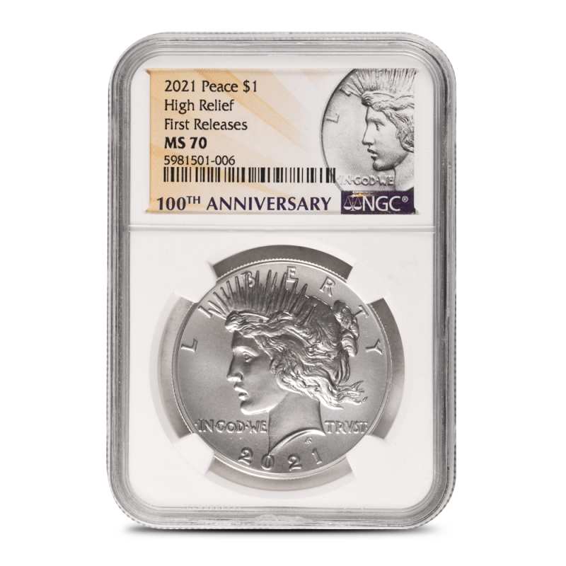 2021 Peace Silver Dollar Coin MS70 l JM Bullion™