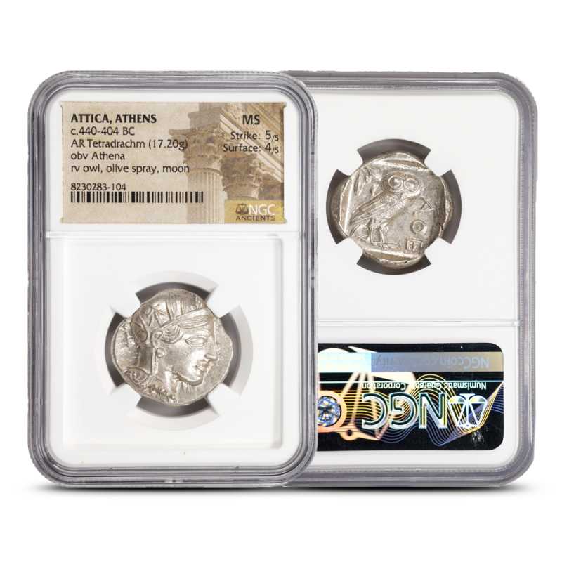 Attica, Athens c.440-404 BC AR Tetradrachm NGC MS l JM Bullion™