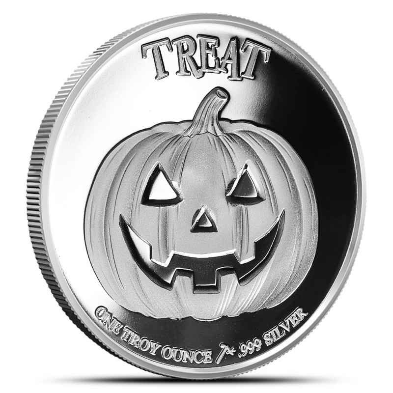 1 oz Trick or Treat Coin Flip Silver Round (New) l JM Bullion™