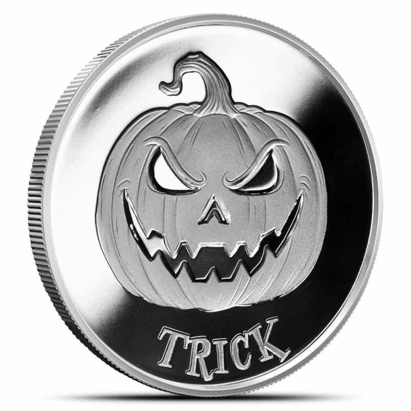 1 oz Trick or Treat Coin Flip Silver Round (New) l JM Bullion™