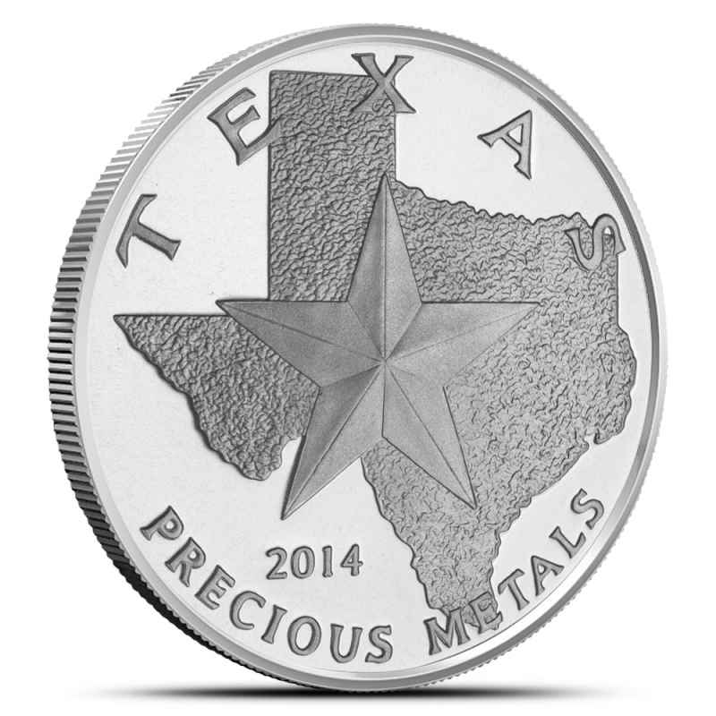 2014 1 oz Texas Mint Longhorn Silver Round (New) l JM Bullion™