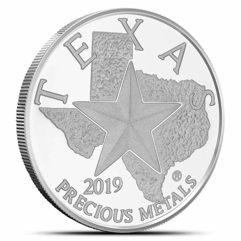Buy 2019 1 oz Texas Mint State Capitol Silver Rounds (New) l JM