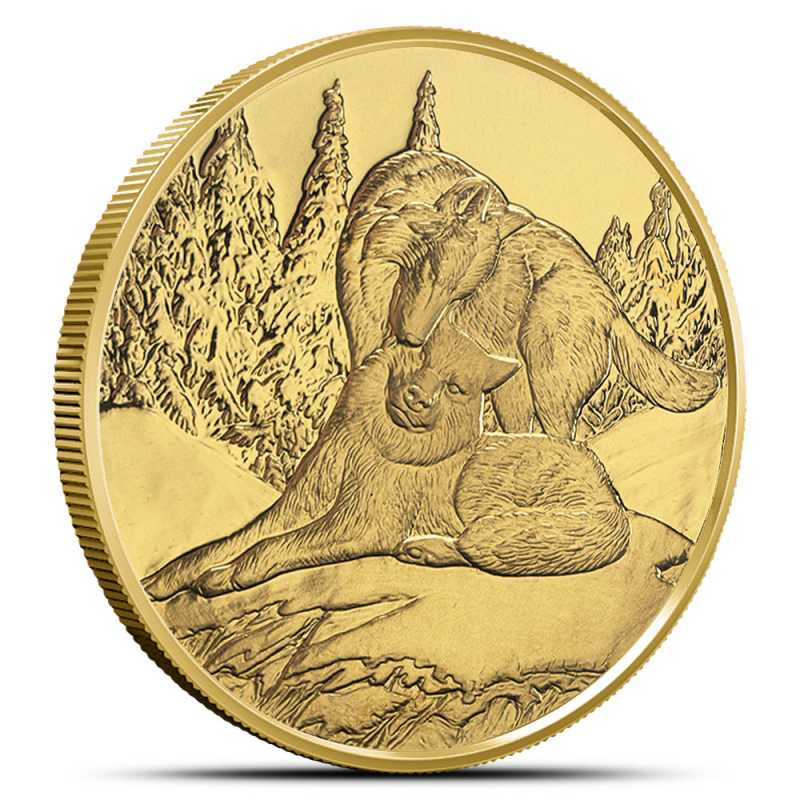 1 oz Lisa Parker Collection Snow Kisses Silver Round (Gold Plated