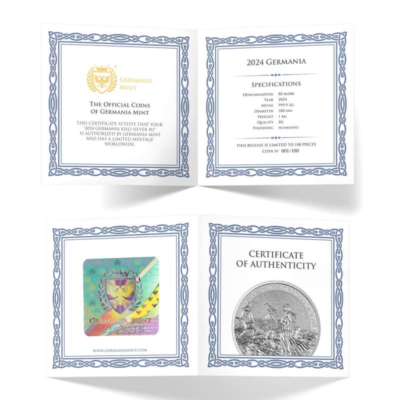 2024 1 Kilo Germania Silver Round (Box + CoA) l JM Bullion™