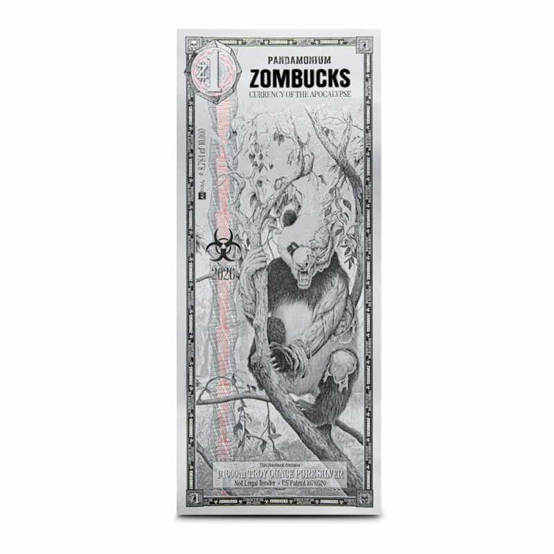 1 Zombucks World Pandamonium Silver Note (New) l JM Bullion™