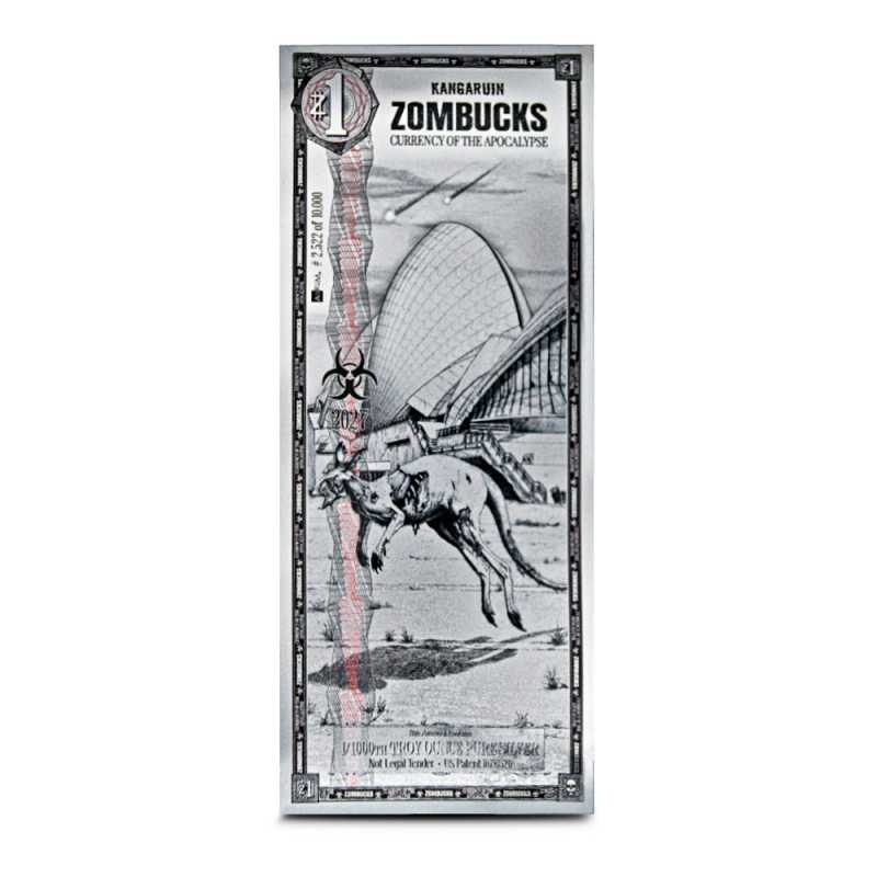 1 Zombucks World Kangaruin Silver Note (New) l JM Bullion™