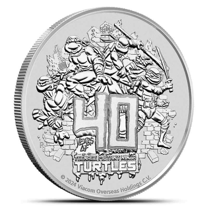2024 Tuvalu Silver 40th Anniversary Teenage Mutant Ninja Turtles