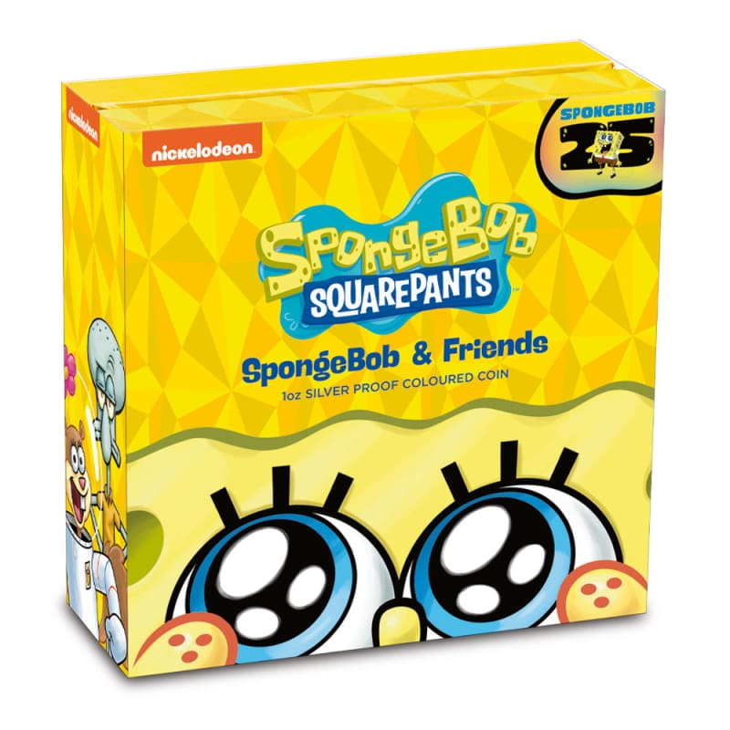 2024 Proof Colorized Tuvalu Silver Spongebob Squarepants and