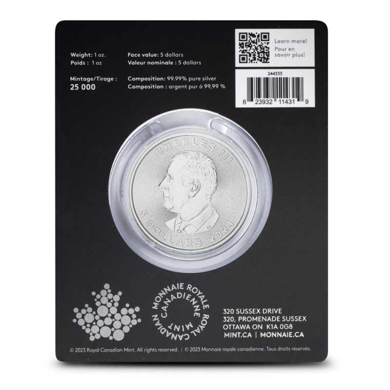 2024 Canadian Silver Treasured Maple Leaf Polar Bear Privy Coin l