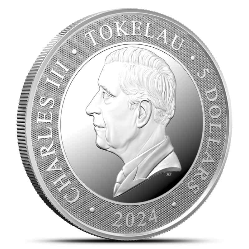 2024 1 oz Tokelau Silver Untamed Landscapes Saltwater Crocodile