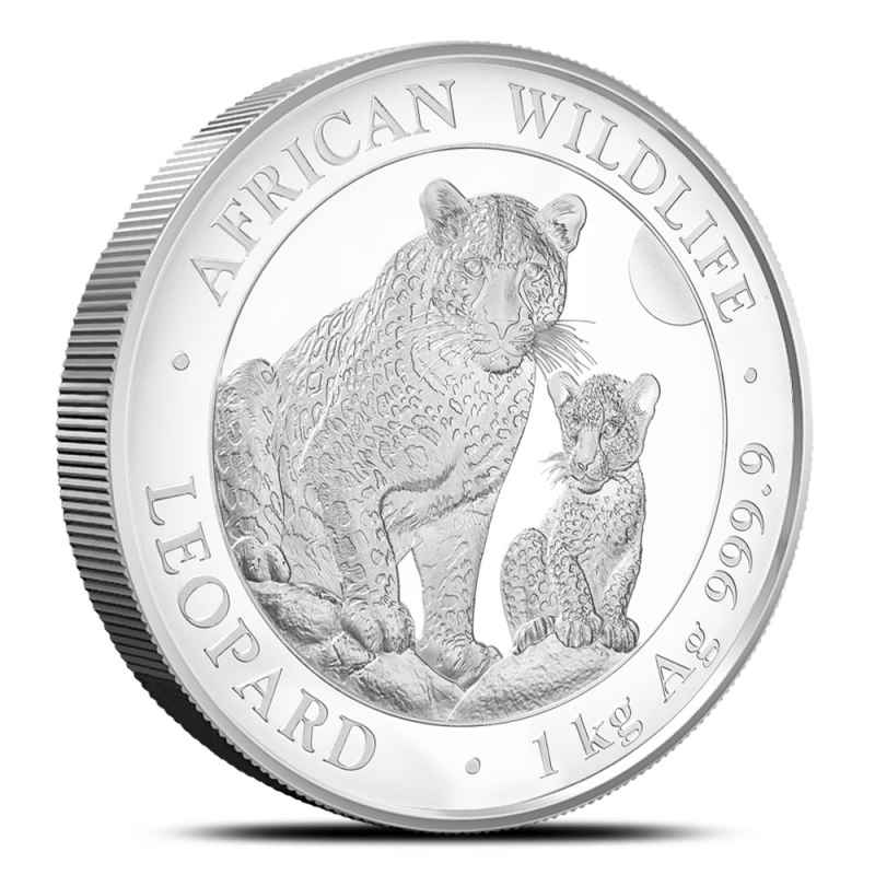 2024 1 Kilo Somalia Silver African Wildlife Leopard Coin (BU) l JM