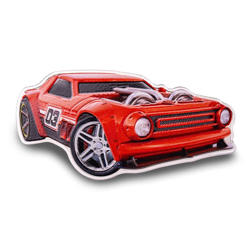 2024 1 oz Colorized Solomon Islands Silver Hot Wheels Night