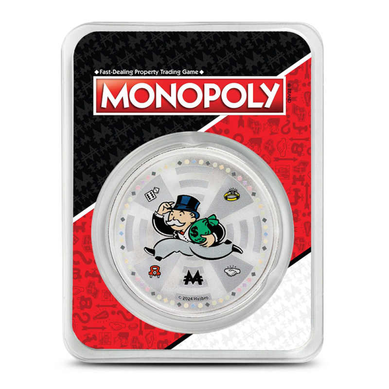 2024 1 oz Colorized Samoa Silver Mr. Monopoly Coin l JM Bullion™