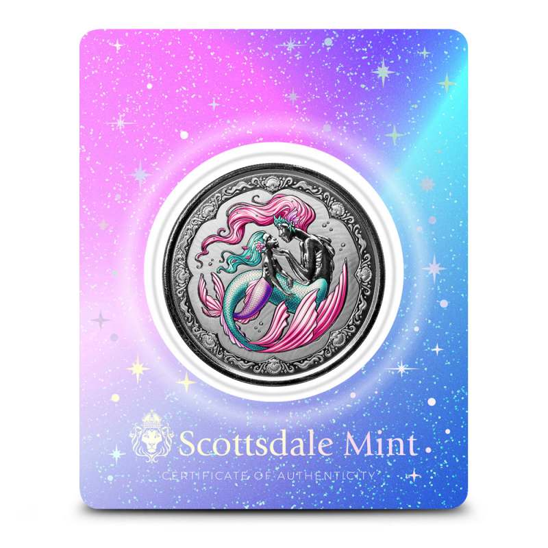 2023 Colorized Samoa Silver Mermaid Mother & Daughter Coin l JM