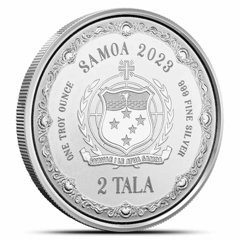 2023 Colorized Samoa Silver Mermaid Mother & Daughter Coin l JM