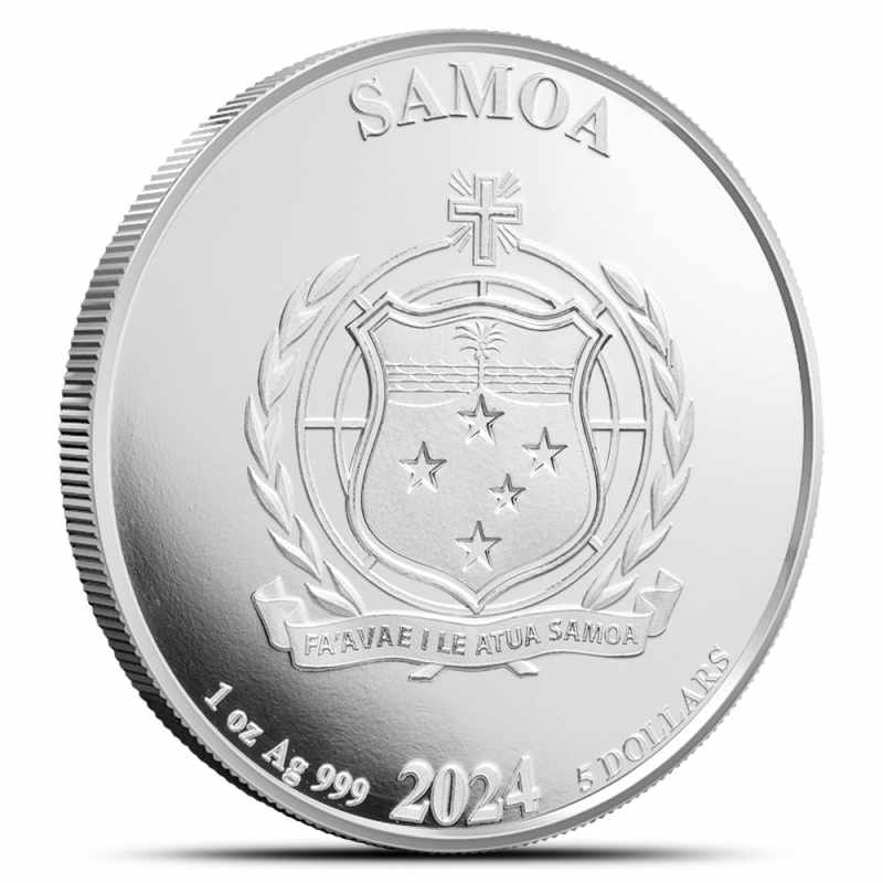 2024 1 oz Colorized Samoa Silver DC Comics The Joker Coin (BU) l