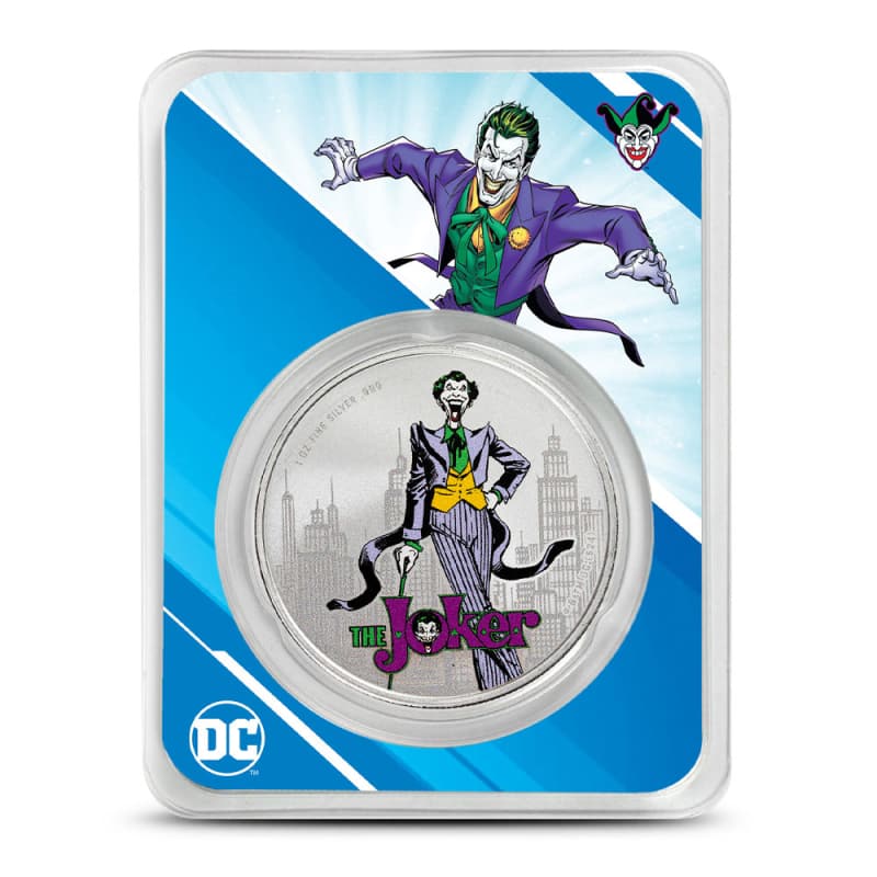 2024 1 oz Colorized Samoa Silver DC Comics The Joker Coin (BU) l