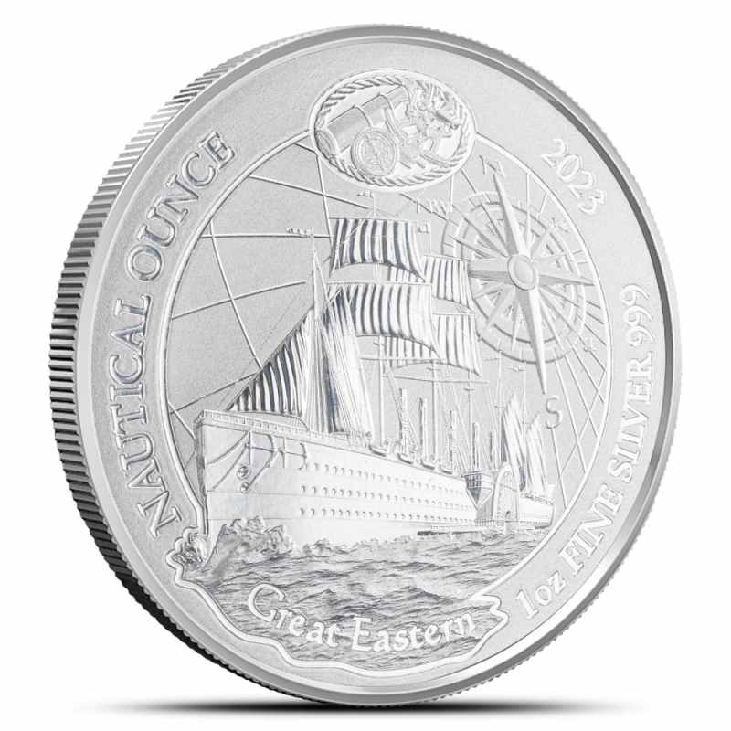 2023 1 oz Rwandan Silver Great Eastern Nautical Ounce Coin l JM