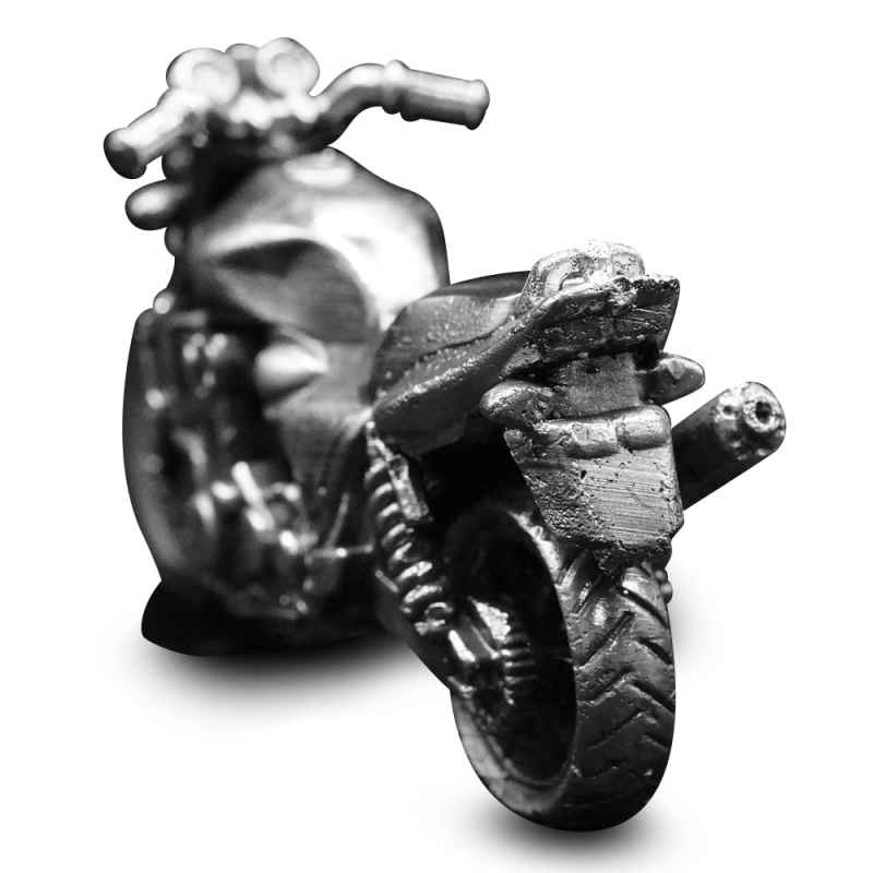 3 oz Antique Finish Motorcycle Silver Statue l JM Bullion™