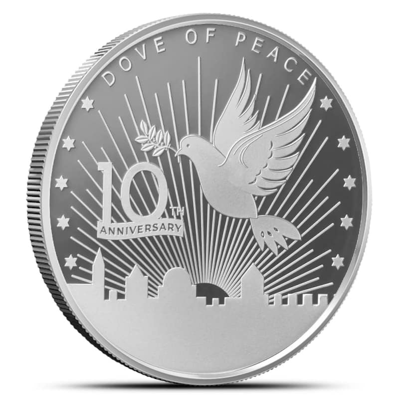 2024 The Holy Land Silver Dove Of Peace 10th Anniversary Round l