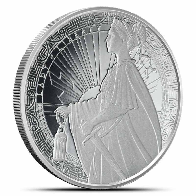 PAMP 1オンス シルバー 観音菩薩デザイン 1 oz PAMP Suisse Lady of Liberty Silver Round l JM Bullion™