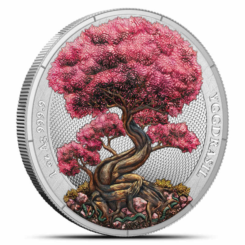 2025 1 oz Colorized Germania Yggdrasil Spring Silver Round l JM