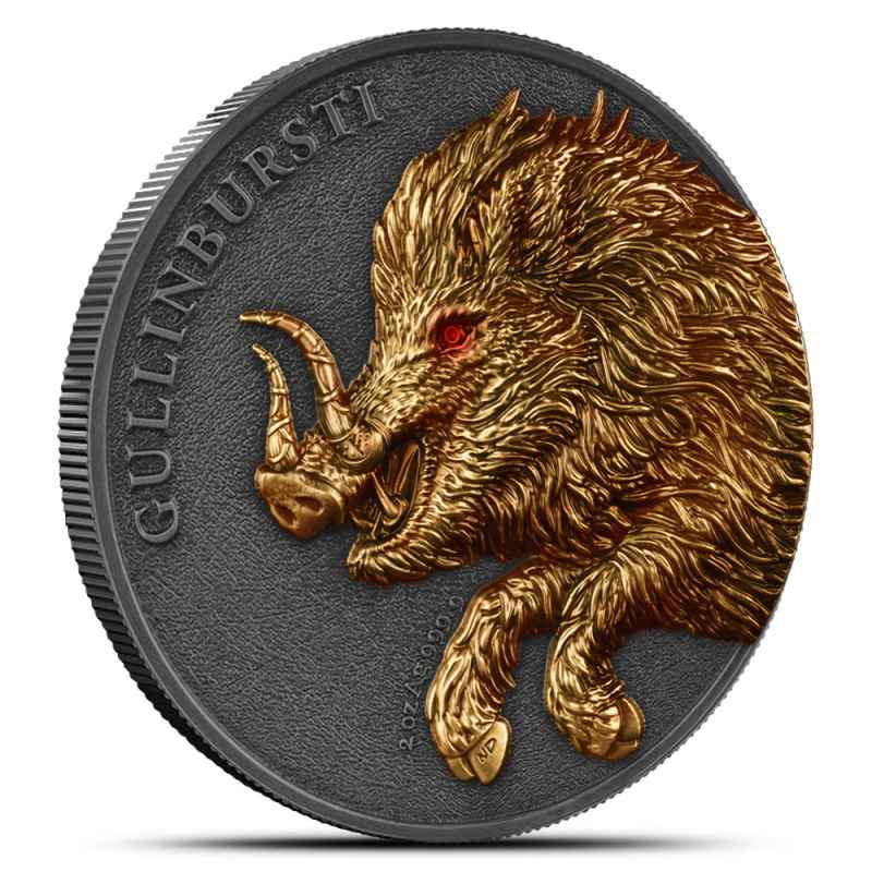 2025 2 oz Germania Beasts Gullinbursti Ultra High Relief Silver