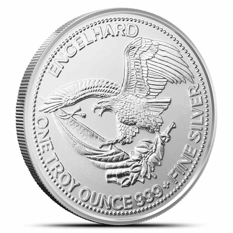 1985 1 oz Engelhard Prospector Silver Round (Eagle Reverse) l JM