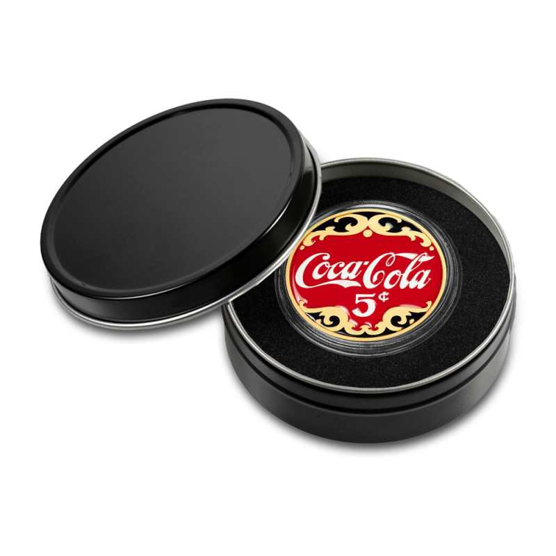 2 oz Enjoy Coca-Cola Silver Round (Enameled, High Relief) l JM