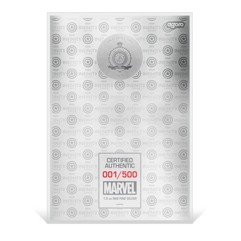 2025 1.5 oz Proof Niue Silver Marvel Infinity Saga Captain America