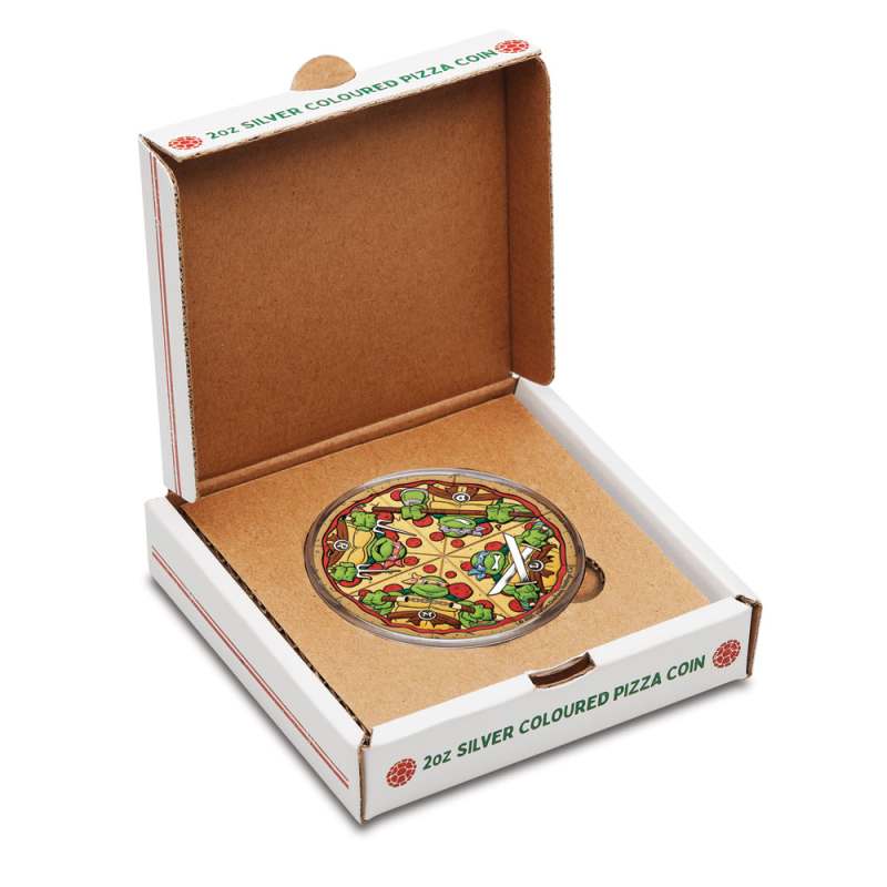 2025 2 oz Colorized Tuvalu Silver TMNT Pizza Coin l JM Bullion™