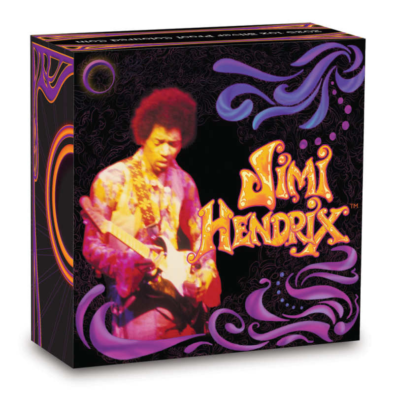 2025 1 oz Proof Colorized Tuvalu Silver Jimi Hendrix Coin l JM