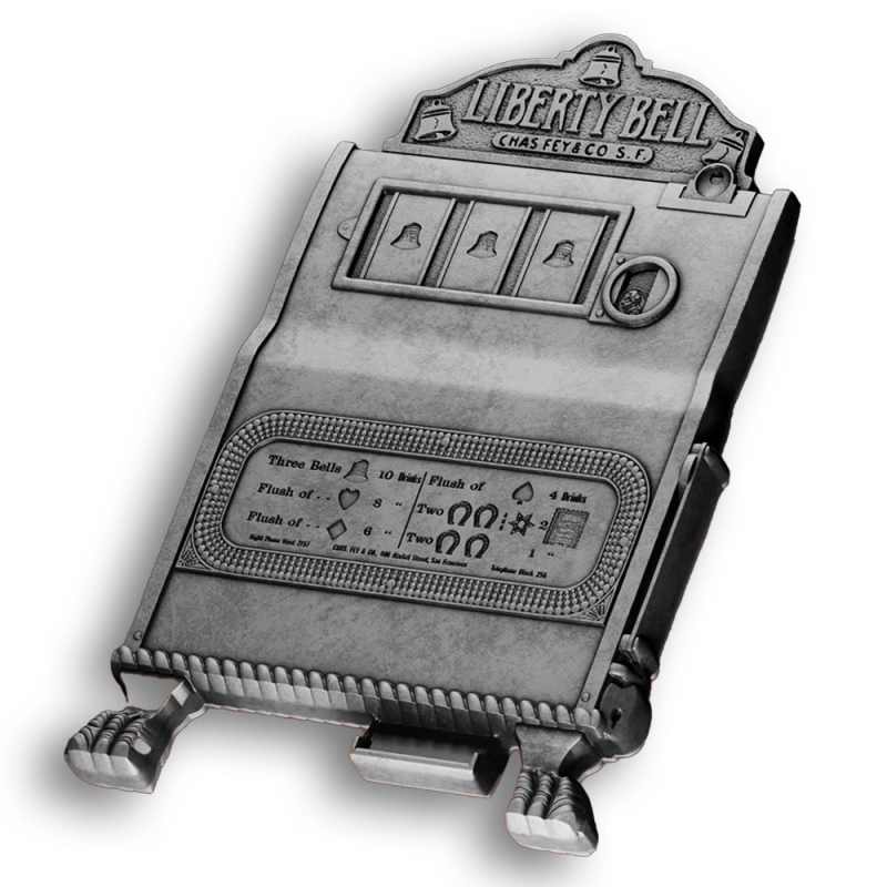 2025 2 oz Antique Samoa Silver Liberty Bell Slot Machine Coin l JM