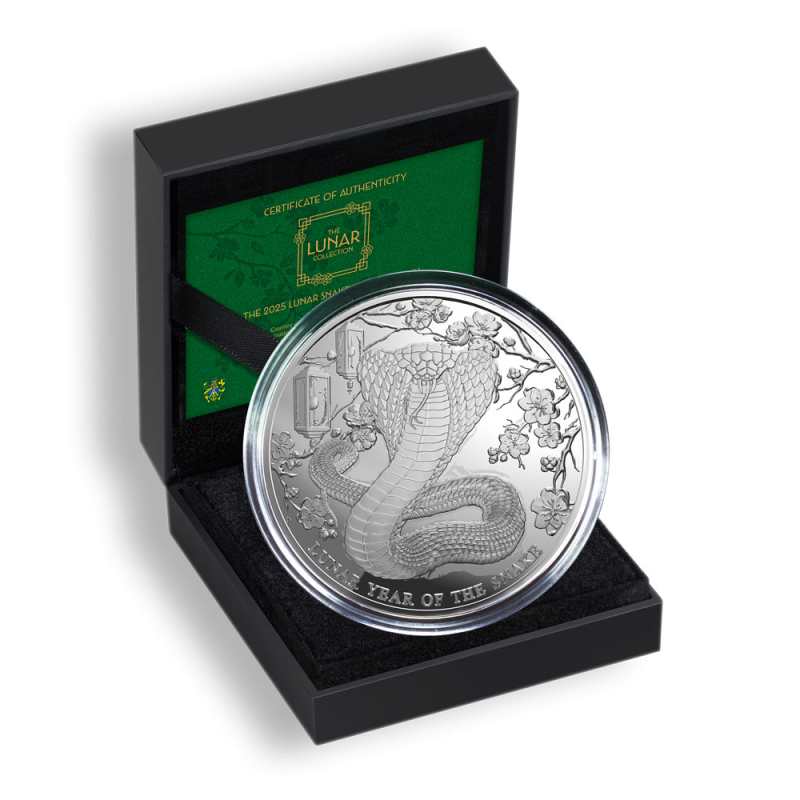 2025 5 oz Proof Pitcairn Islands Silver Lunar Year of the Snake