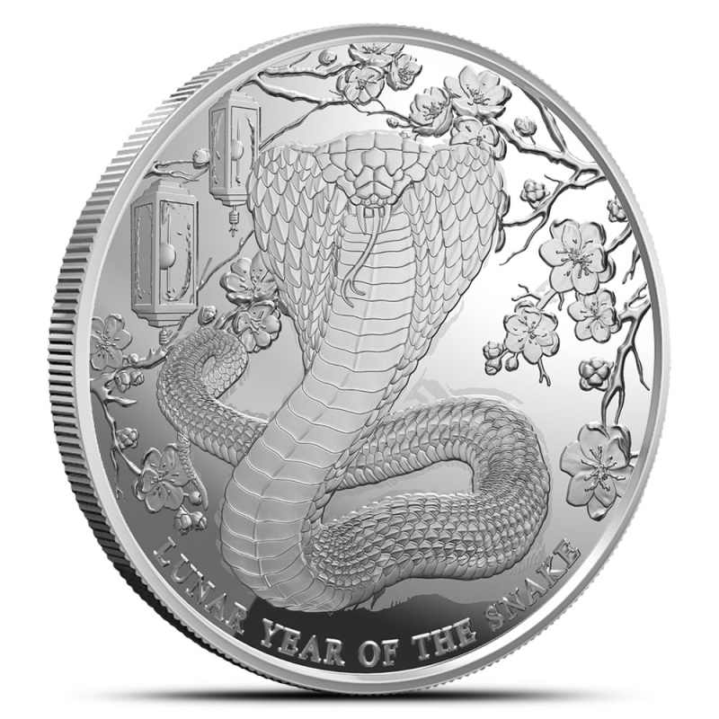 2025 5 oz Proof Pitcairn Islands Silver Lunar Year of the Snake