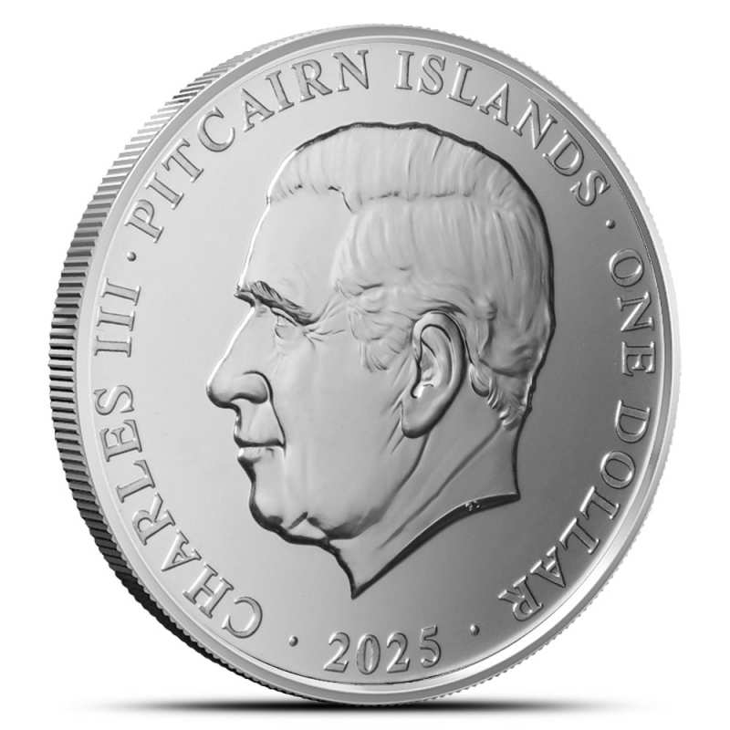 2025 1 oz Pitcairn Island Silver Lunar Year of the Snake Coin l JM