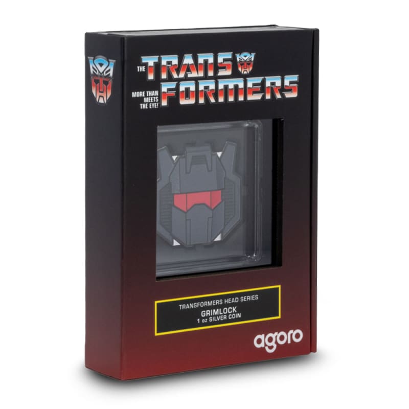 2025 Proof Colorized Niue Silver Grimlock Transformers Head Shaped