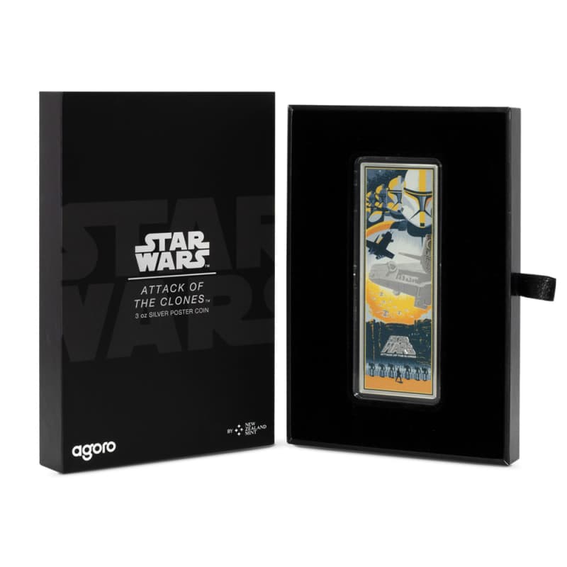 2025 Proof Colorized Niue Silver Star Wars Movie Poster Attack of