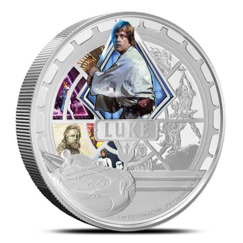 2023 3 oz Colorized Niue Silver Luke Skywalker Coin l JM Bullion™